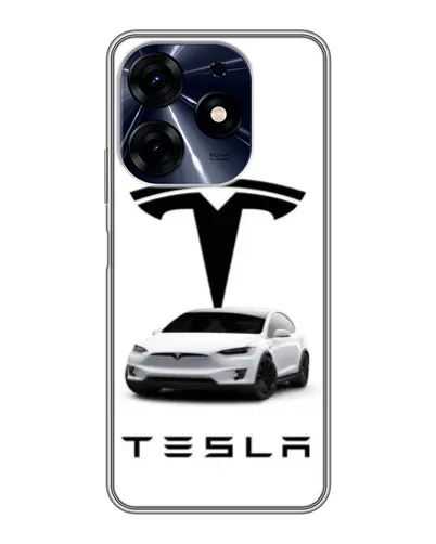 Чехол для TECNO Spark 10 Pro с картинкой «Tesla White Style» Чехол для TECNO Spark 10 Pro с картинкой «Tesla White Style»