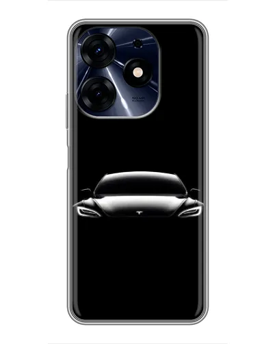 Чехол для TECNO Spark 10 Pro с картинкой «Фары Tesla Night» Чехол для TECNO Spark 10 Pro с картинкой «Фары Tesla Night»