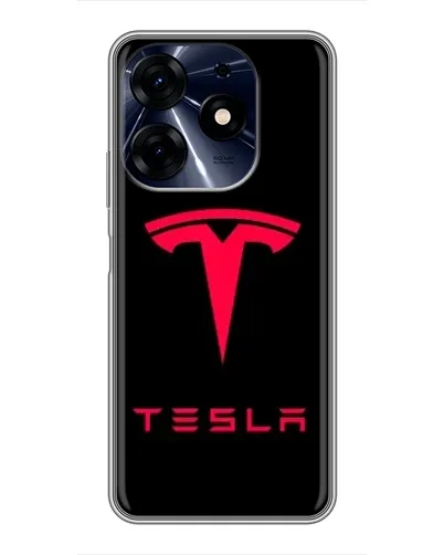 Чехол для TECNO Spark 10 Pro с картинкой «Tesla Red Logo» Чехол для TECNO Spark 10 Pro с картинкой «Tesla Red Logo»