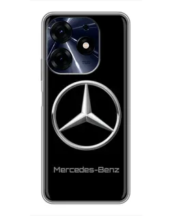 Чехол для TECNO Spark 10 Pro с картинкой «Mercedes Silver Logo»