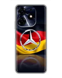 Чехол для TECNO Spark 10 Pro с картинкой «Mercedes — флаг Германии»