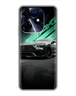 Чехол для TECNO Spark 10 Pro с картинкой «Темный Mercedes AMG»