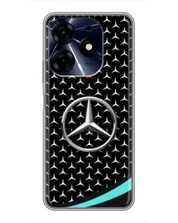 Чехол для TECNO Spark 10 Pro с картинкой «Mercedes — бирюзовый акцент»