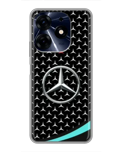 Чехол для TECNO Spark 10 Pro с картинкой «Mercedes — бирюзовый акцент» Чехол для TECNO Spark 10 Pro с картинкой «Mercedes — бирюзовый акцент»