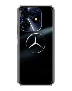 Чехол для TECNO Spark 10 Pro с картинкой «Mercedes на металле»
