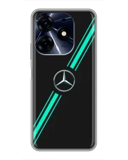 Чехол для TECNO Spark 10 Pro с картинкой «Спортивные линии Mercedes»