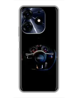Чохол для TECNO Spark 10 Pro з картинкою «Салон Audi — кермо» Чохол для TECNO Spark 10 Pro з картинкою «Салон Audi — кермо»
