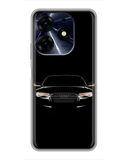 Чехол для TECNO Spark 10 Pro с картинкой «Audi — ночной контур»