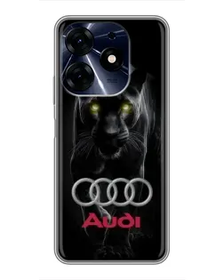 Чехол для TECNO Spark 10 Pro с картинкой «Пантера и Audi»