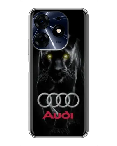Чехол для TECNO Spark 10 Pro с картинкой «Пантера и Audi»