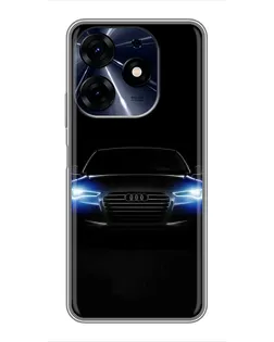 Чехол для TECNO Spark 10 Pro с картинкой «Audi в неоне»