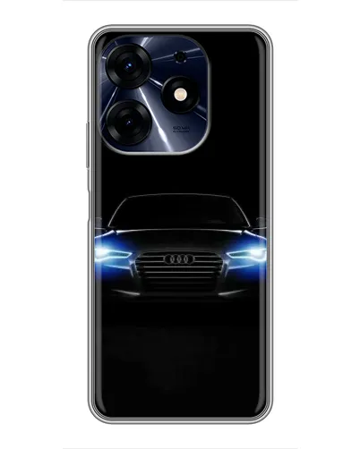 Чехол для TECNO Spark 10 Pro с картинкой «Audi в неоне»
