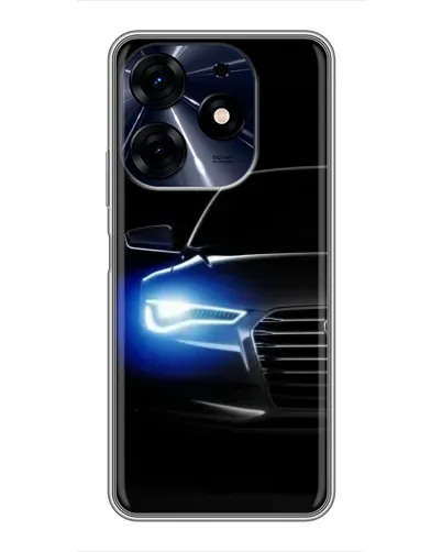 Чехол для TECNO Spark 10 Pro с картинкой «Неоновый взгляд Audi»