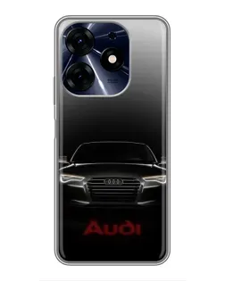 Чехол для TECNO Spark 10 Pro с картинкой «Audi — градиентный контур»