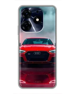 Чехол для TECNO Spark 10 Pro с картинкой «Audi RS — красный стиль»