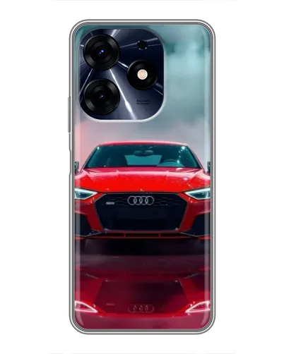 Чехол для TECNO Spark 10 Pro с картинкой «Audi RS — красный стиль»