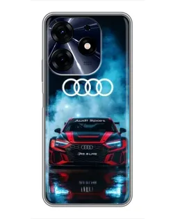 Чехол для TECNO Spark 10 Pro с картинкой «Audi Sport — неон»