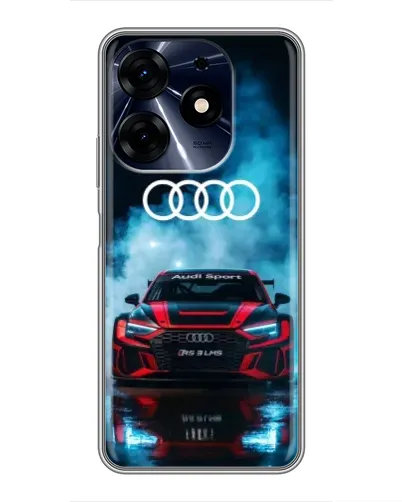 Чехол для TECNO Spark 10 Pro с картинкой «Audi Sport — неон»
