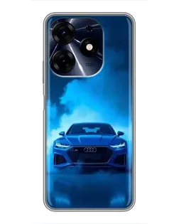 Чехол для TECNO Spark 10 Pro с картинкой «Audi — голубая энергия»