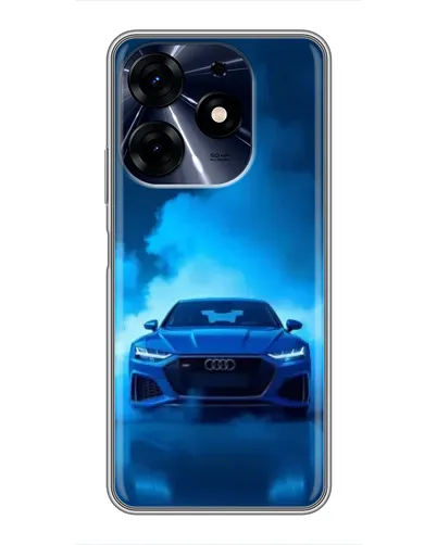 Чехол для TECNO Spark 10 Pro с картинкой «Audi — голубая энергия»