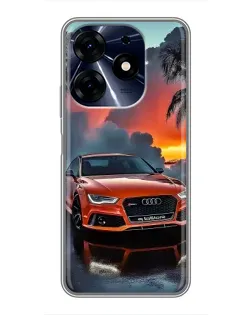 Чехол для TECNO Spark 10 Pro с картинкой «Audi — закат»
