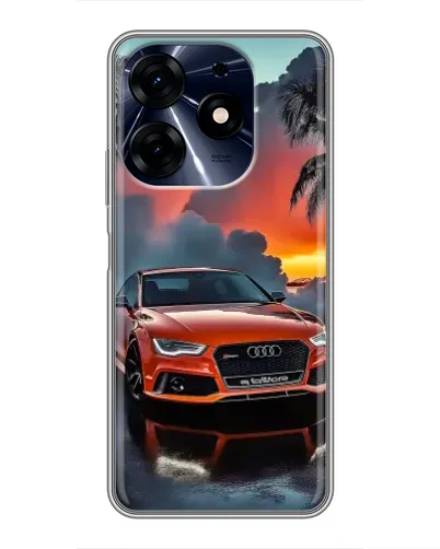 Чехол для TECNO Spark 10 Pro с картинкой «Audi — закат»