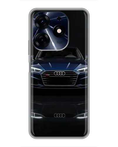 Чехол для TECNO Spark 10 Pro с картинкой «Audi — ночное отражение»