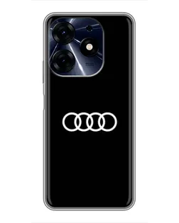 Чехол для TECNO Spark 10 Pro с картинкой «Audi White Logo»