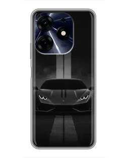 Чехол для TECNO Spark 10 Pro с картинкой «Lamborghini симметрия дорог»