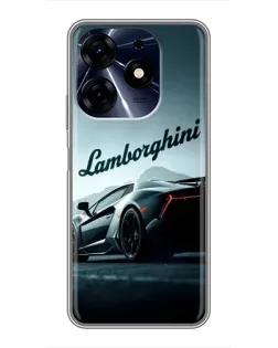 Чехол для TECNO Spark 10 Pro с картинкой «Классическая надпись Lamborghini»