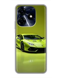 Чехол для TECNO Spark 10 Pro с картинкой «Салатовый Lamborghini Huracan»