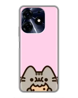 Чохол для TECNO Spark 10 Pro з картинкою «Pusheen та печиво» Чохол для TECNO Spark 10 Pro з картинкою «Pusheen та печиво»