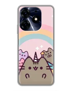 Чехол для TECNO Spark 10 Pro с картинкой «Единорог Pusheen»
