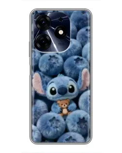 Чехол для TECNO Spark 10 Pro с картинкой «Стич и голубика» Чехол для TECNO Spark 10 Pro с картинкой «Стич и голубика»