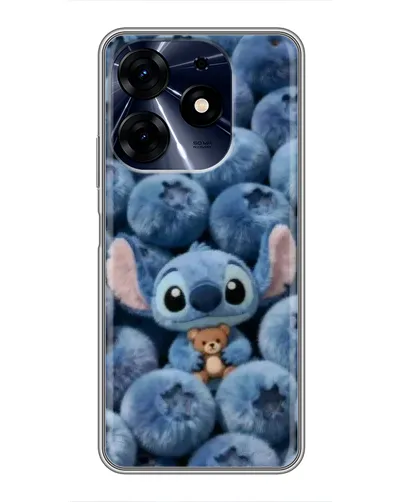 Чехол для TECNO Spark 10 Pro с картинкой «Стич и голубика»