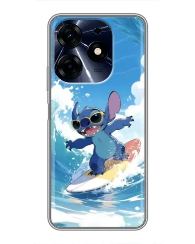 Чехол для TECNO Spark 10 Pro с картинкой «Стич на волне»