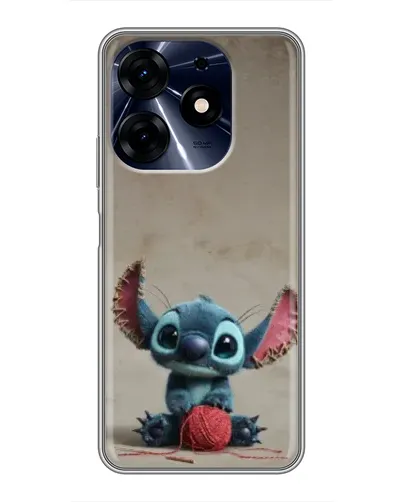 Чехол для TECNO Spark 10 Pro с картинкой «Стич на коричневом фоне»