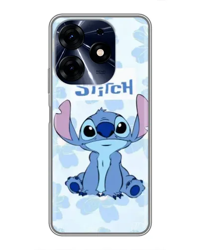 Чехол для TECNO Spark 10 Pro с картинкой «Stitch среди цветов»