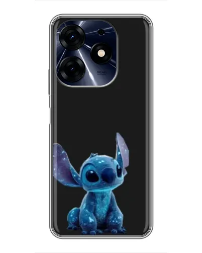 Чехол для TECNO Spark 10 Pro с картинкой «Стич на черном»