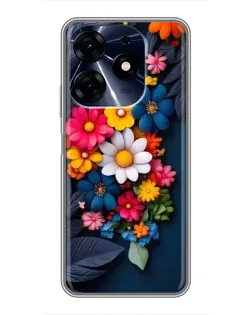 Чехол для TECNO Spark 10 Pro с картинкой «Цветочная феерия»