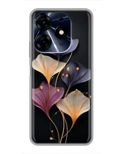 Чехол для TECNO Spark 10 Pro с картинкой «Лиловые цветы грации»