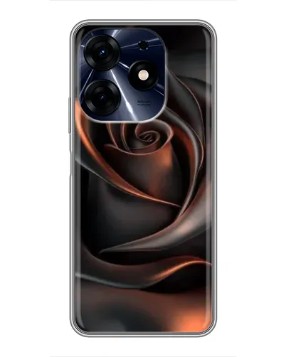 Чехол для TECNO Spark 10 Pro с картинкой «Шелковая черная роза»
