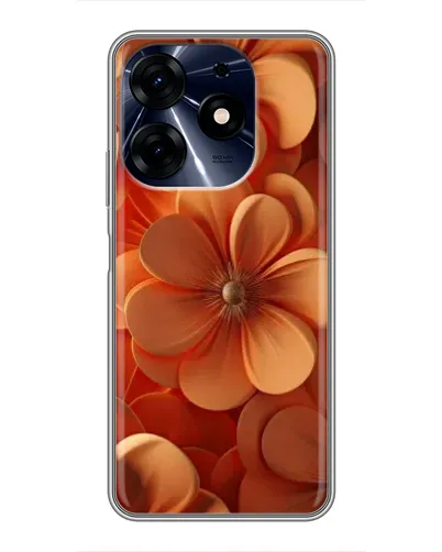 Чехол для TECNO Spark 10 Pro с картинкой «Оранжевый макро цветок»