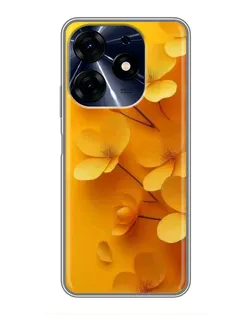 Чехол для TECNO Spark 10 Pro с картинкой «Золотые лепестки»