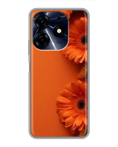 Чехол для TECNO Spark 10 Pro с картинкой «Оранжевые герберы»