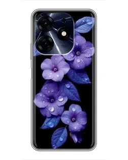 Чохол для TECNO Spark 10 Pro з картинкою «Фіолетові квіти з росою» Чохол для TECNO Spark 10 Pro з картинкою «Фіолетові квіти з росою»