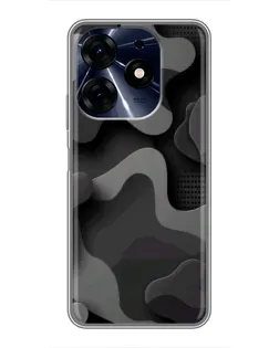 Чехол для TECNO Spark 10 Pro с картинкой «Темный абстрактный камуфляж»