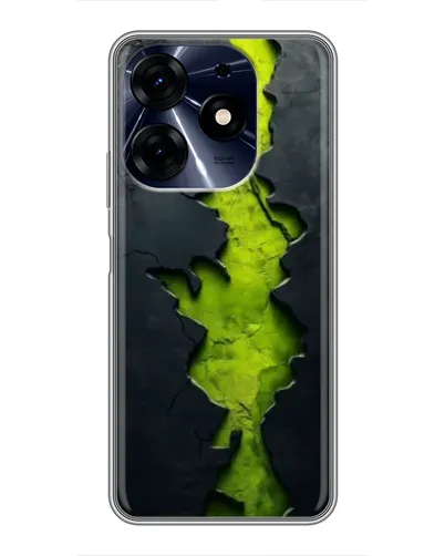 Чехол для TECNO Spark 10 Pro с картинкой «Салатовый разлом скалы»