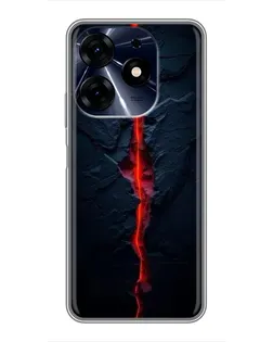 Чехол для TECNO Spark 10 Pro с картинкой «Kрасная лавовая трещина»