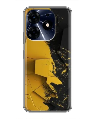 Чехол для TECNO Spark 10 Pro с картинкой «Золотые осколки геометрии»